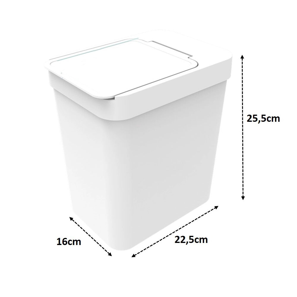 LIXEIRA COM PORTA SACOS 5 LITROS COM TAMPA OPEN/ STOP COZINHA BANHEIRO