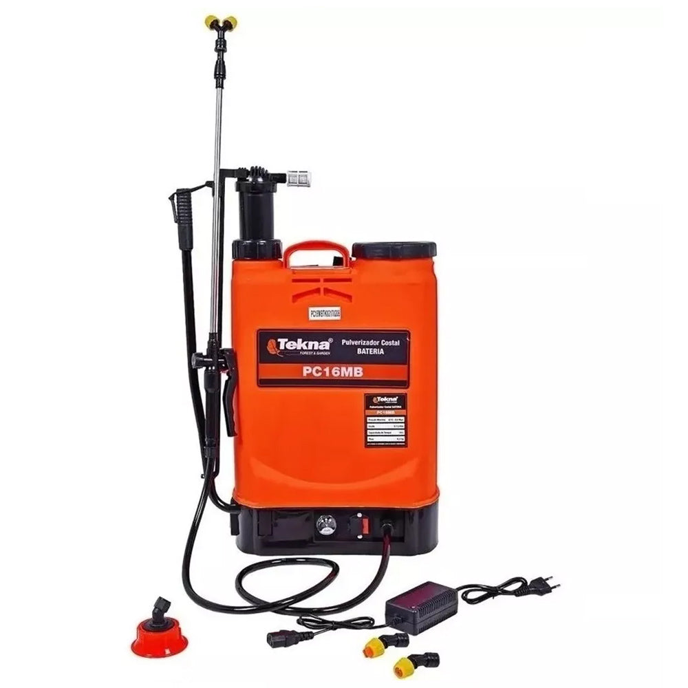 PULVERIZADOR COSTAL Á BATERIA 2 EM 1 PC16MB 16L 3.1 L/M BIVOLT TEKNA