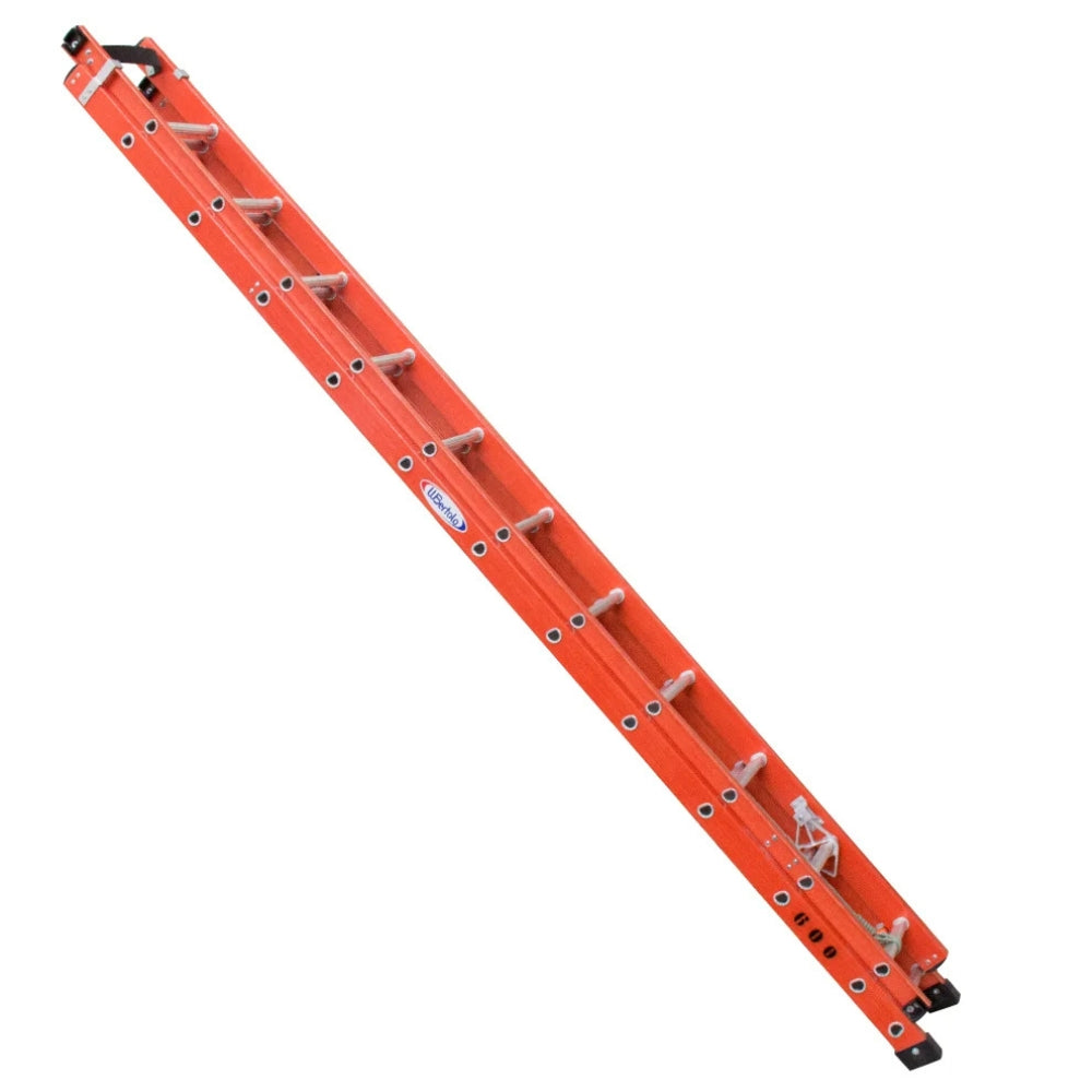 Escada Aluminio e Fibra de Vidro Extensível 6 Metros Profissional 19 Degraus com Catraca