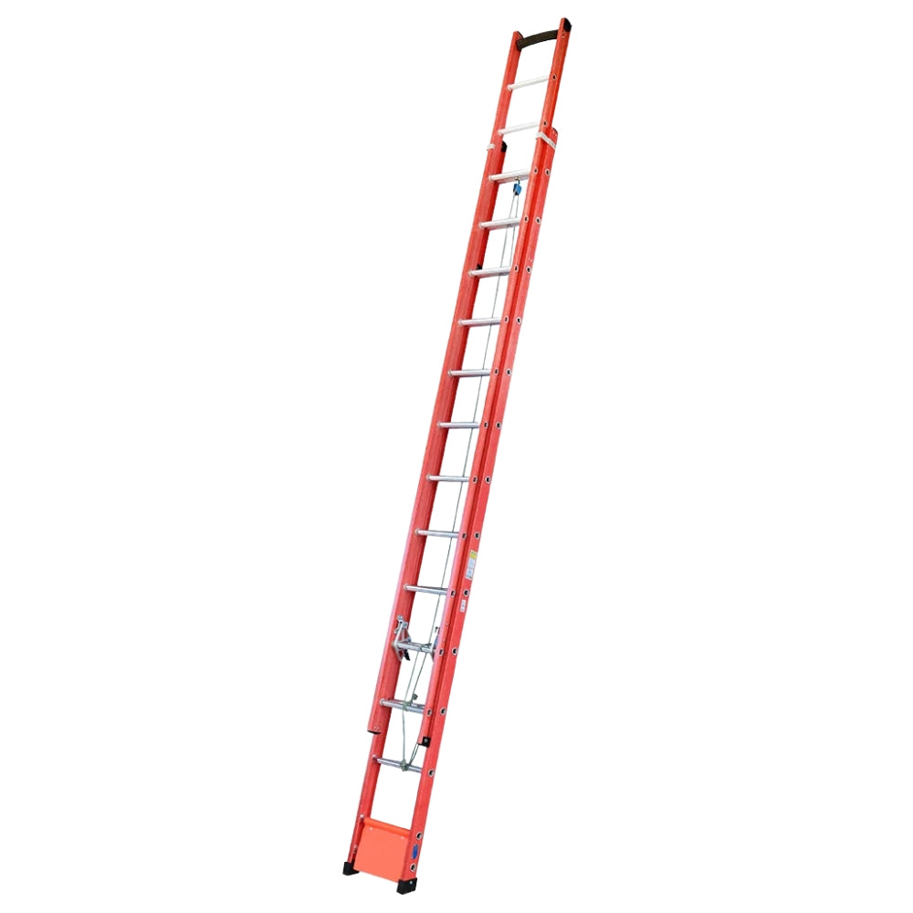 Escada Aluminio e Fibra de Vidro Extensível 7,2 Metros Profissional 23 Degraus com Catraca