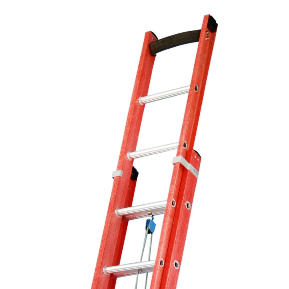 Escada Aluminio e Fibra de Vidro Extensível 8,4 Metros Profissional 27 Degraus com Catraca