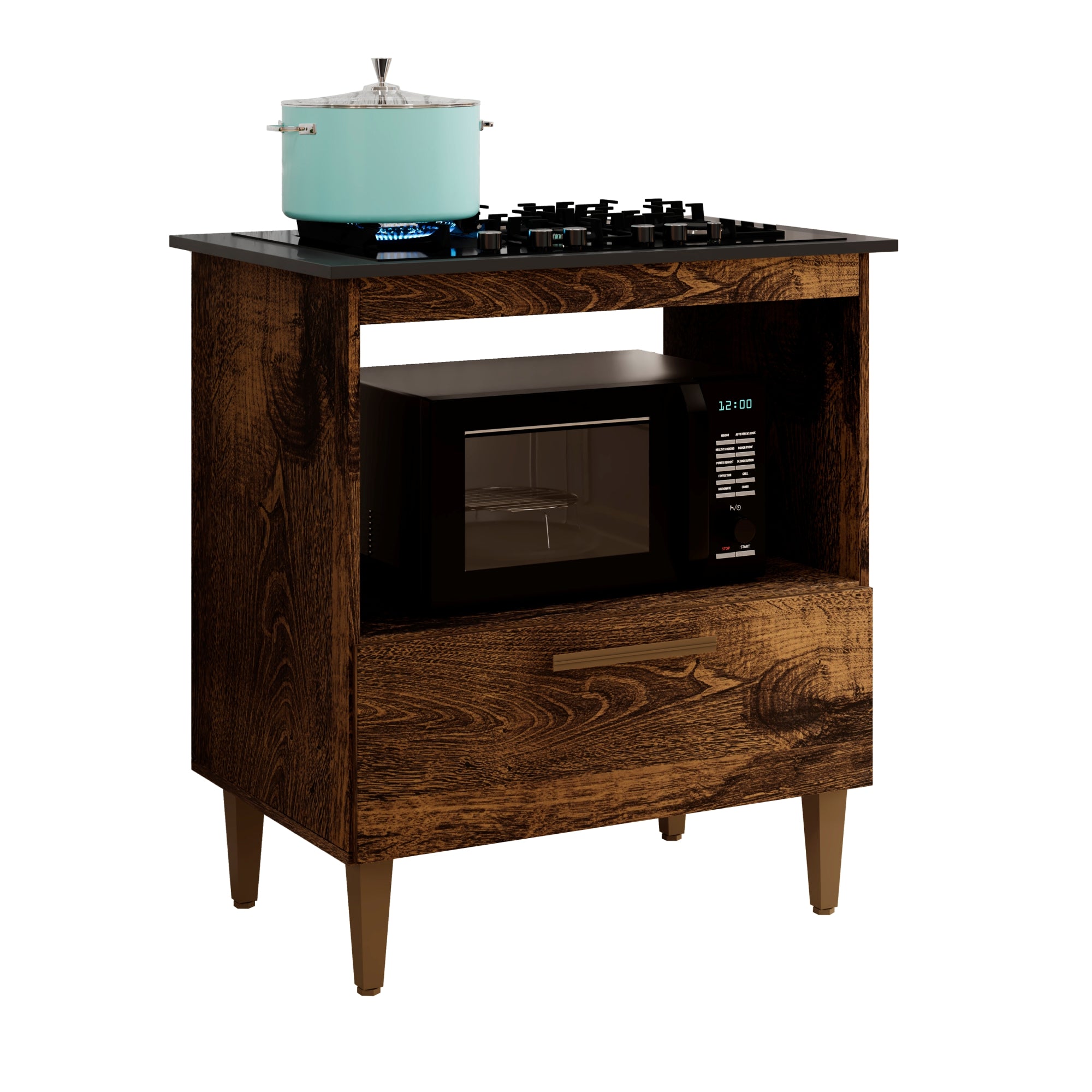 Balcão Cooktop Eliz 1 Porta 5 Bocas Ype Kaiki Móveis