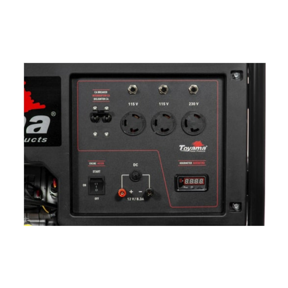 Gerador Energia Gasolina Bivolt 9,0KVA Monofásico TG10000CXE-XP Partida Elétrica e Manual Toyama
