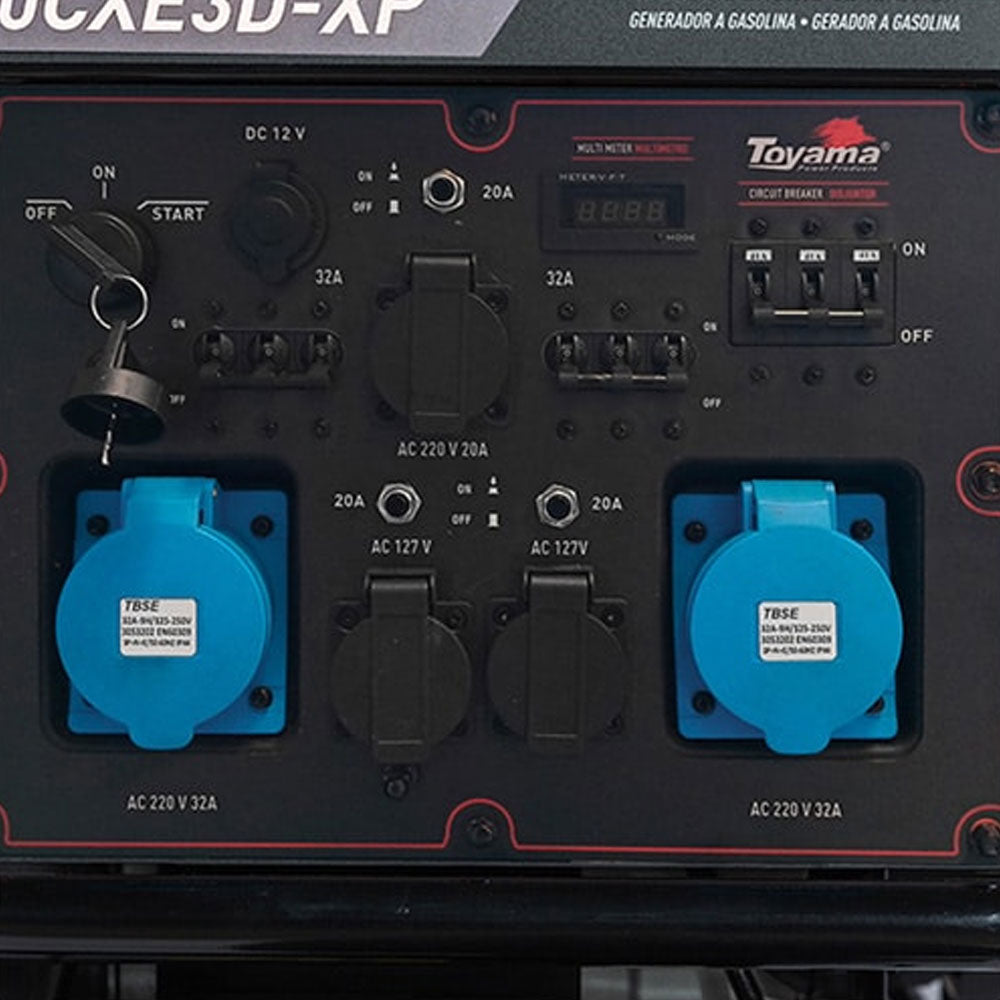 GERADOR DE ENERGIA GASOLINA 17KVA TRIFÁSICO 220V TOYAMA TG15000CXE3D-XP PARTIDA ELÉTRICA