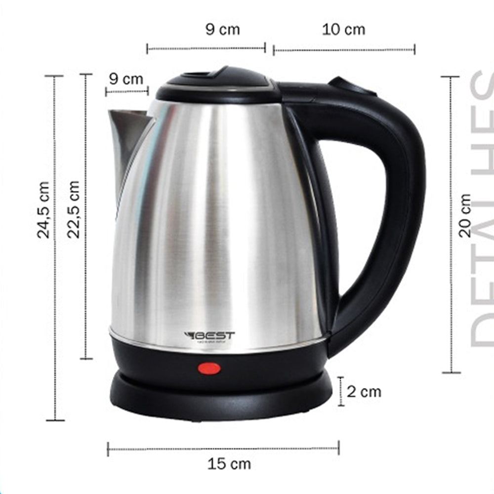 CHALEIRA ELÉTRICA INOX YD-202F 1,8 LITROS BEST 