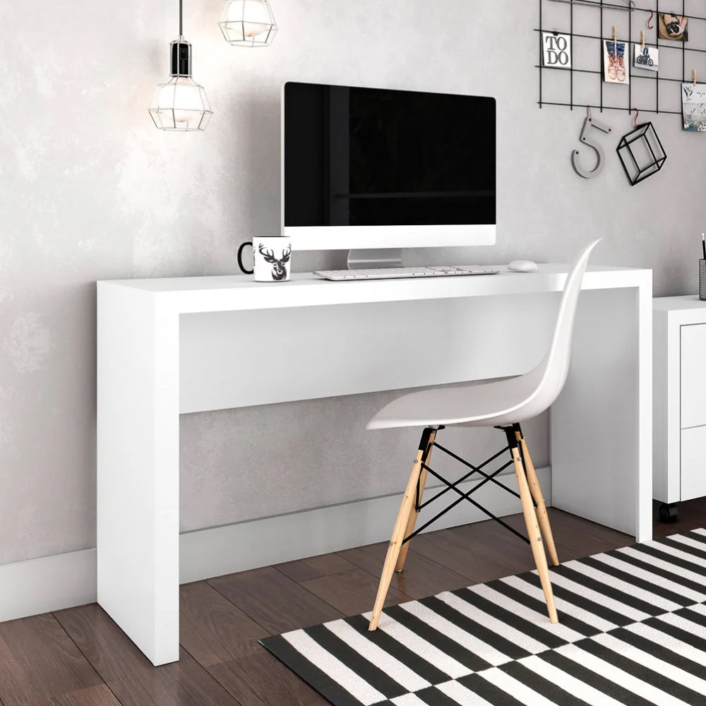 MESA DE ESCRITÓRIO ESCRIVANINHA PARA COMPUTADOR 127CM TECNOMOBILI BRANCA
