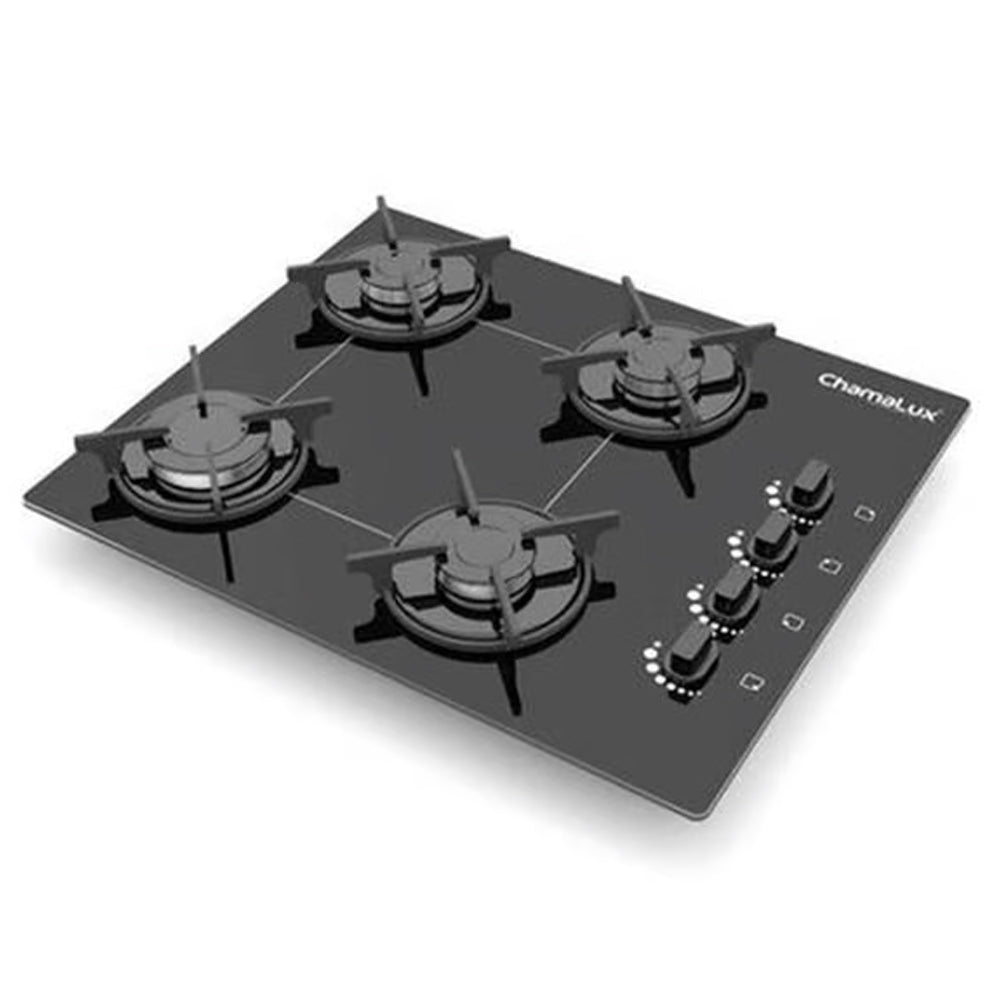 FOGÃO COOKTOP A GÁS ULTRA CHAMA CHEF 4 BOCAS BIVOLT CHAMALUX