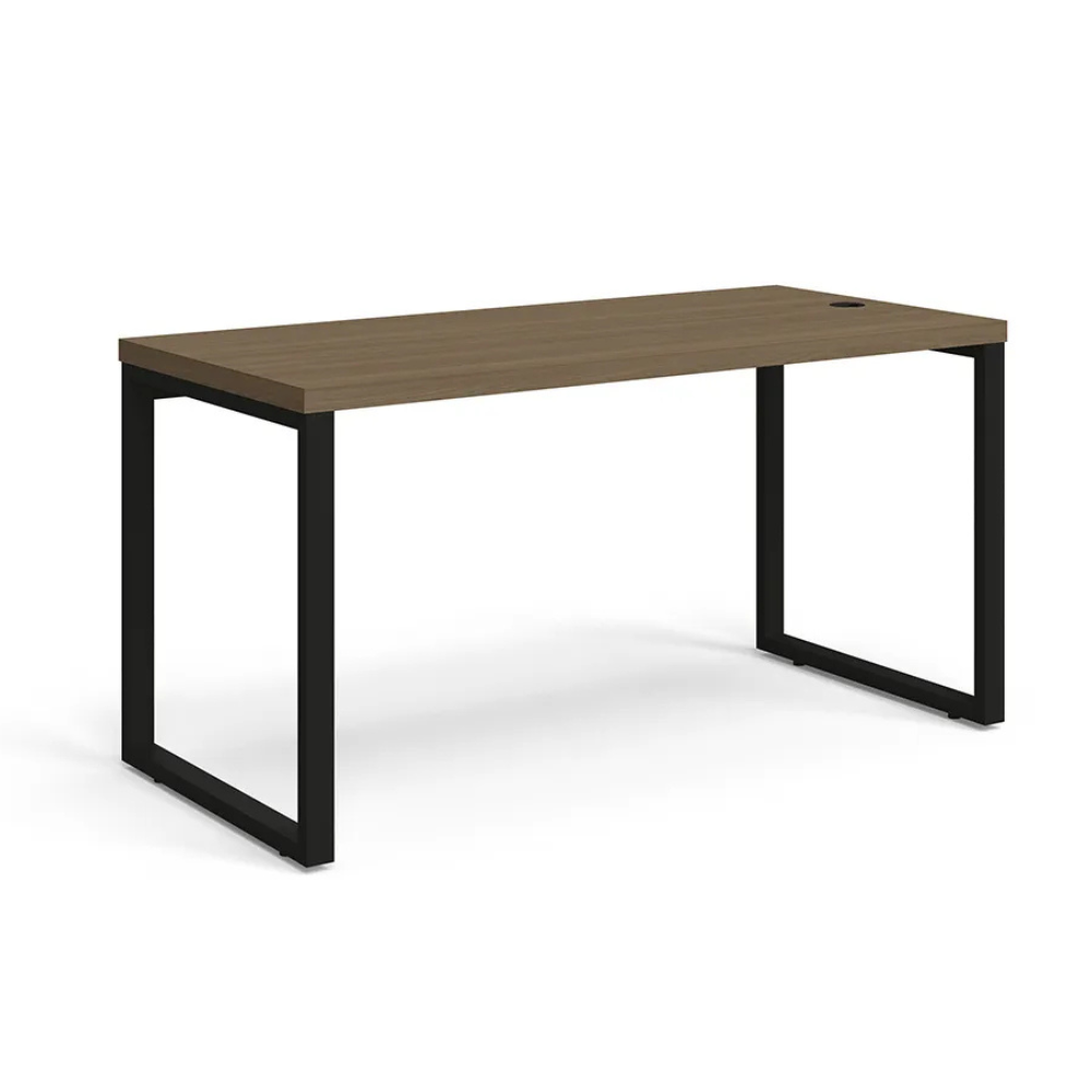 Kit Estante Para Livros Madeira Industrial 6 Nichos Multiuso e Mesa de Escritório Industrial 1,20M Kappesberg