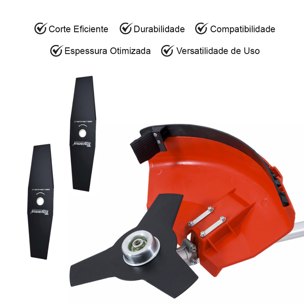 ROÇADEIRA A GASOLINA TOYAMA RT43L-B 43CC 2T 1.7HP COM LÂMINA 3 PONTAS E 2 LÂMINAS EXTRAS