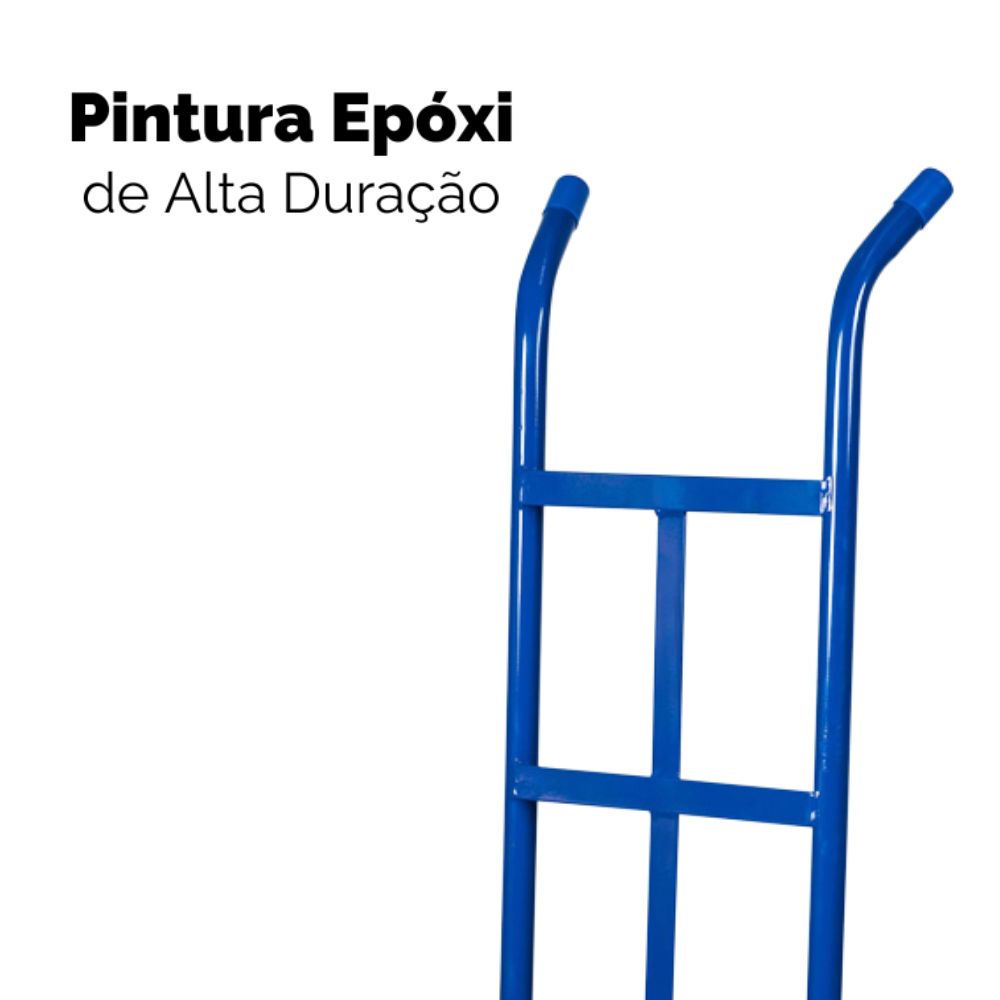 Carrinho de Carga Transporte Armazém 300Kg 2 Rodas Reforçado Metalosa