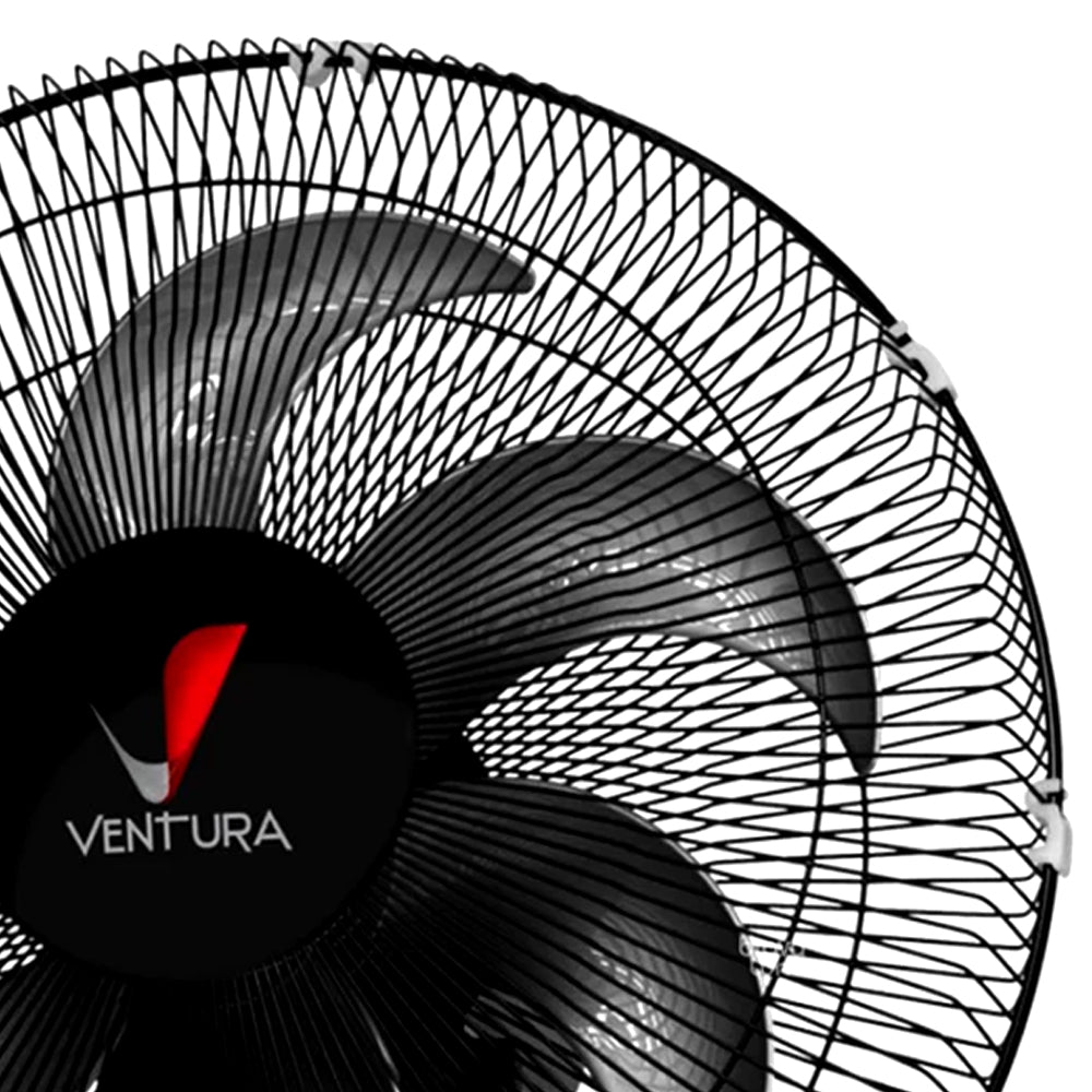 Ventilador Oscilante de Coluna Bivolt 50cm 6 Pás Preto Ventidelta