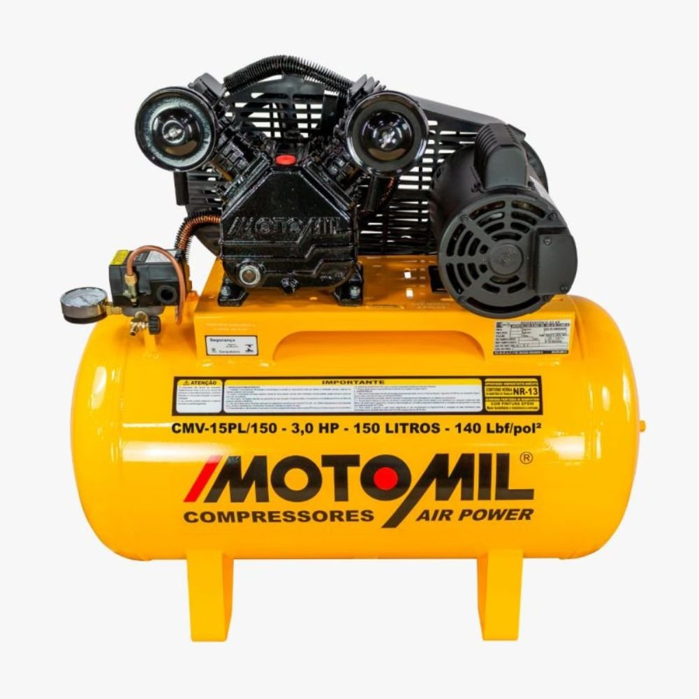 Compressor de Ar Air Power 15 Pés 150L 3HP Bivolt MOTOMIL-CMV-15PL/150