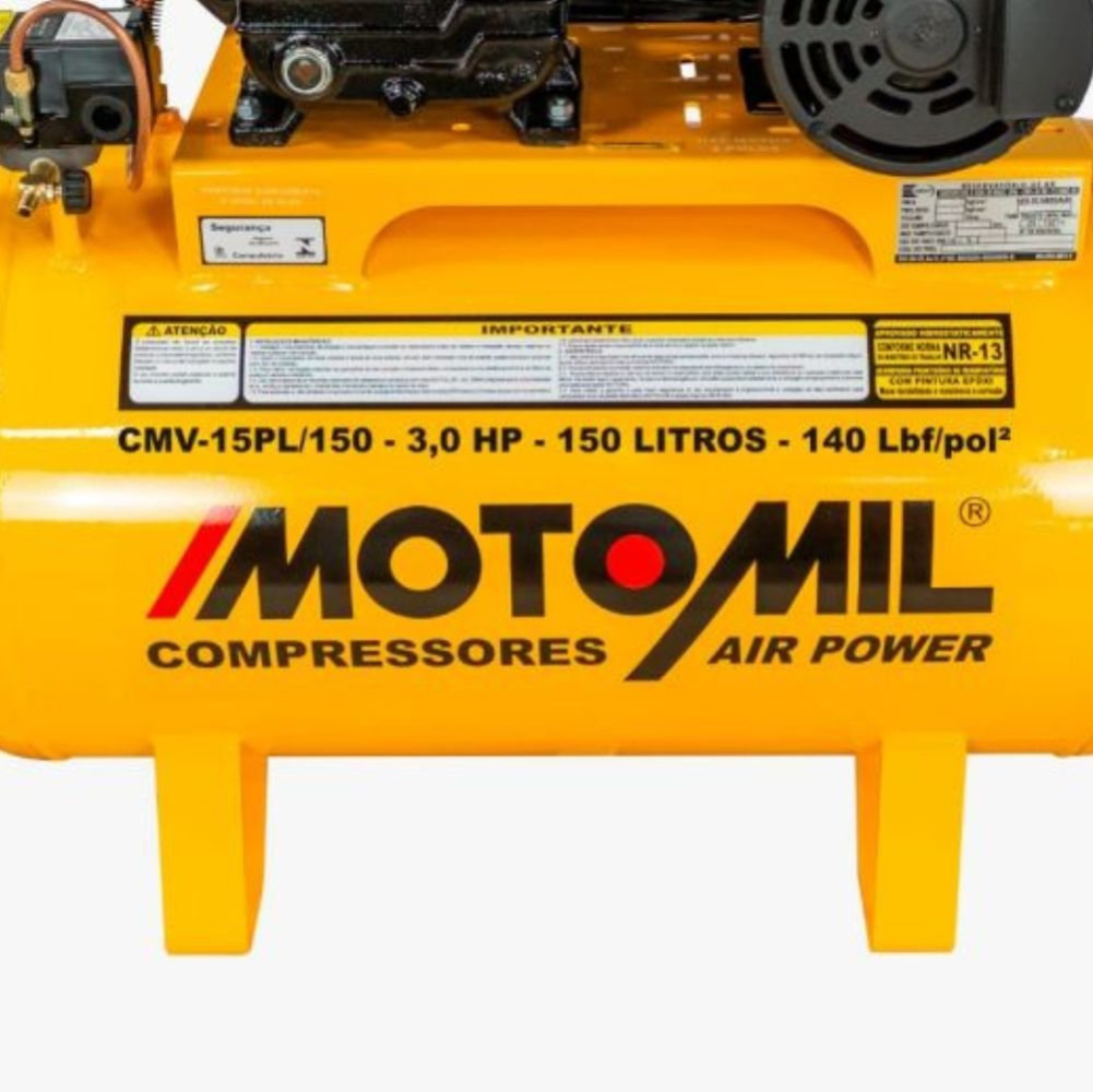 Compressor de Ar Air Power 15 Pés 150L 3HP Bivolt MOTOMIL-CMV-15PL/150