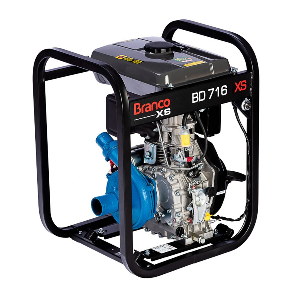 Motobomba Centrífuga a Diesel BD716 XS 2.1/2 Pol Branco Partida Manual
