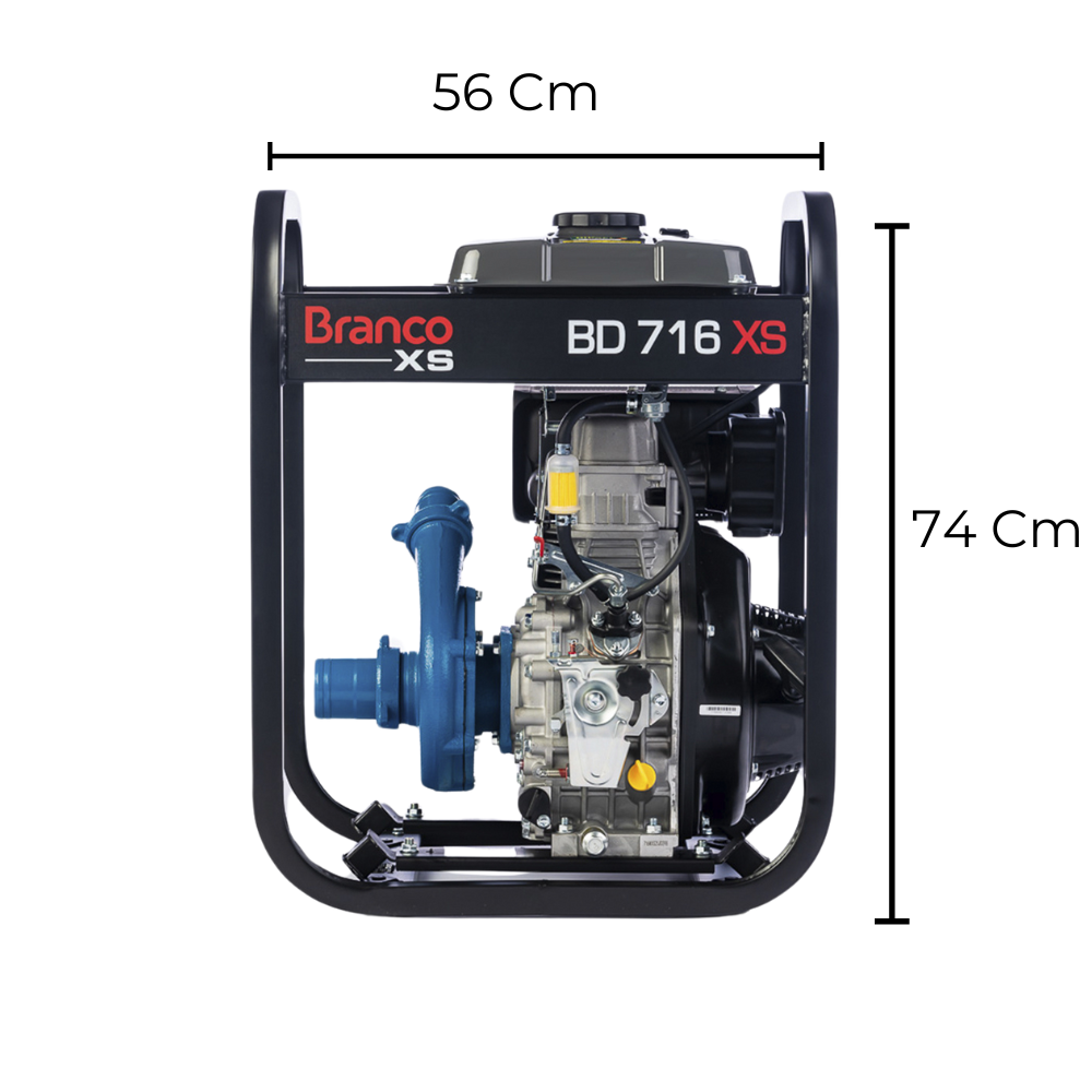 Motobomba Centrífuga a Diesel BD716 XS 2.1/2 Pol Branco Partida Manual