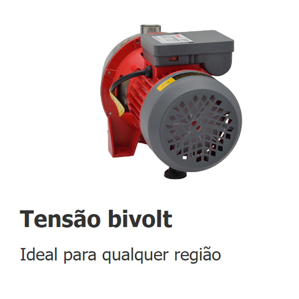 Bomba de Agua Autoaspirante Eletrica Inox Bb1000ai 1,0cv Bivolt Branco