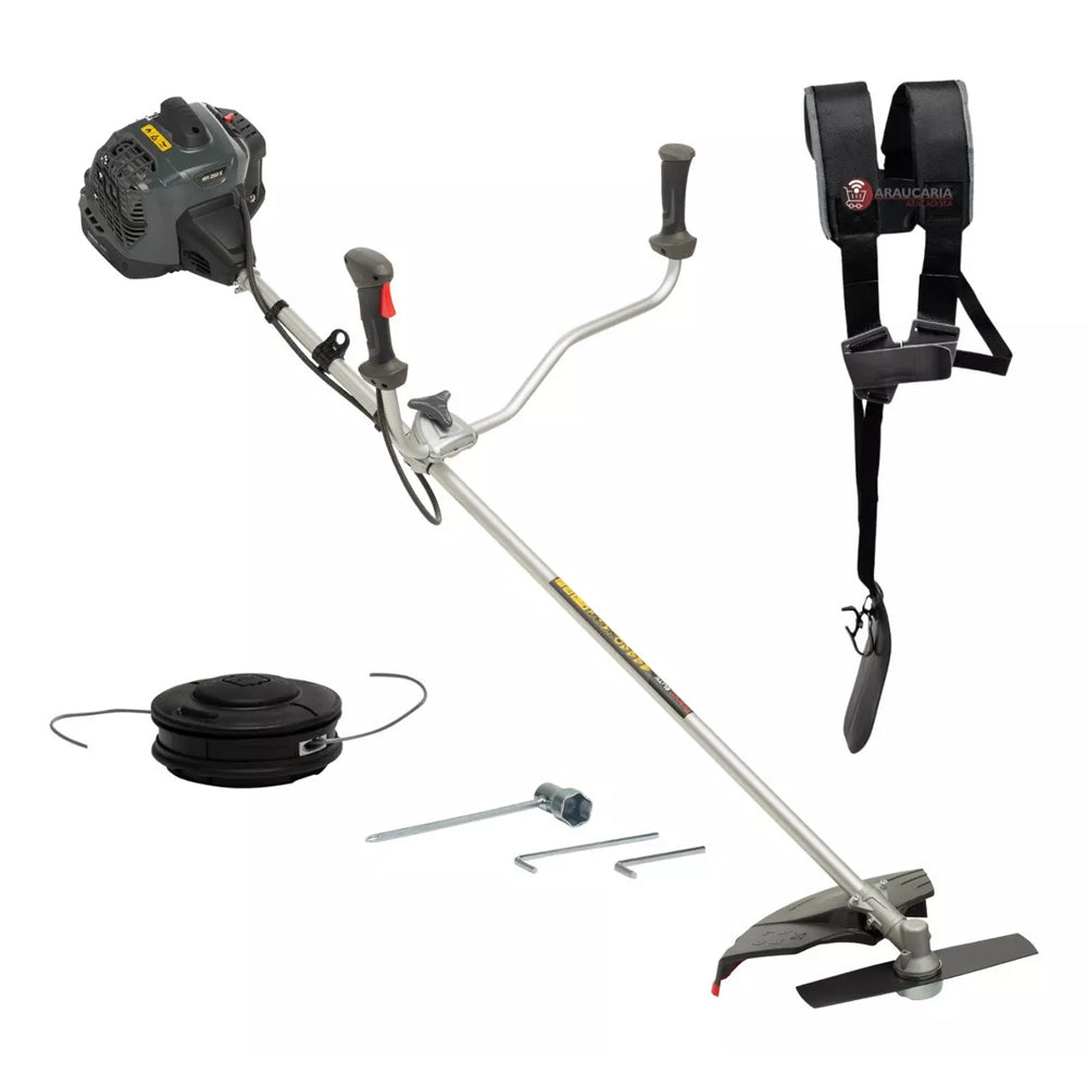 Roçadeira À Gasolina 44,8cc Branco Elite Br220 Profissional