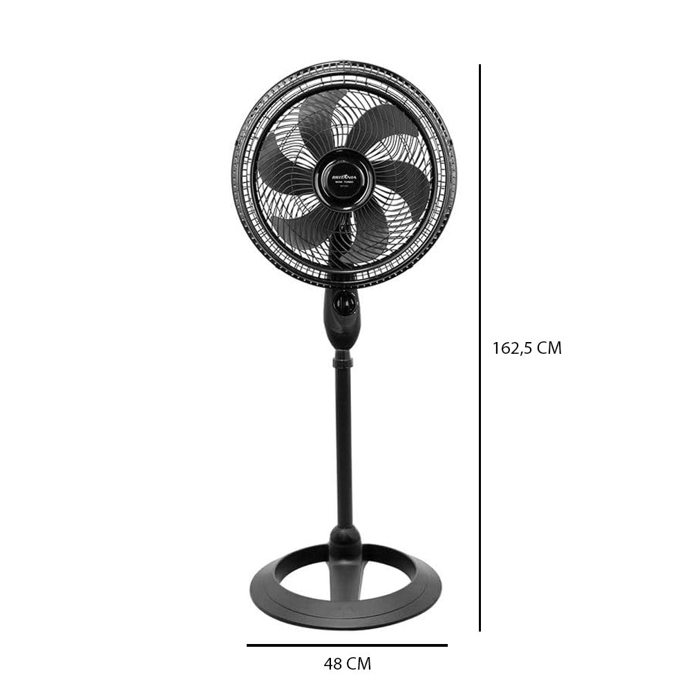 VENTILADOR COLUNA BRITÂNIA MAXX FORCE 40CM 6 PÁS 3 VELOCIDADES 220V BVT450 160W