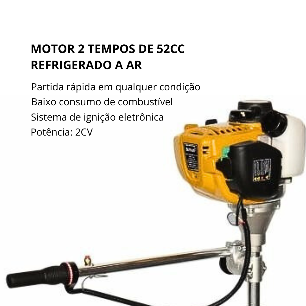 Motor de Popa Buffalo a Gasolina 2T BFG 1.87cv com Rabeta 52 Cilindrada Part. Manual 50240 