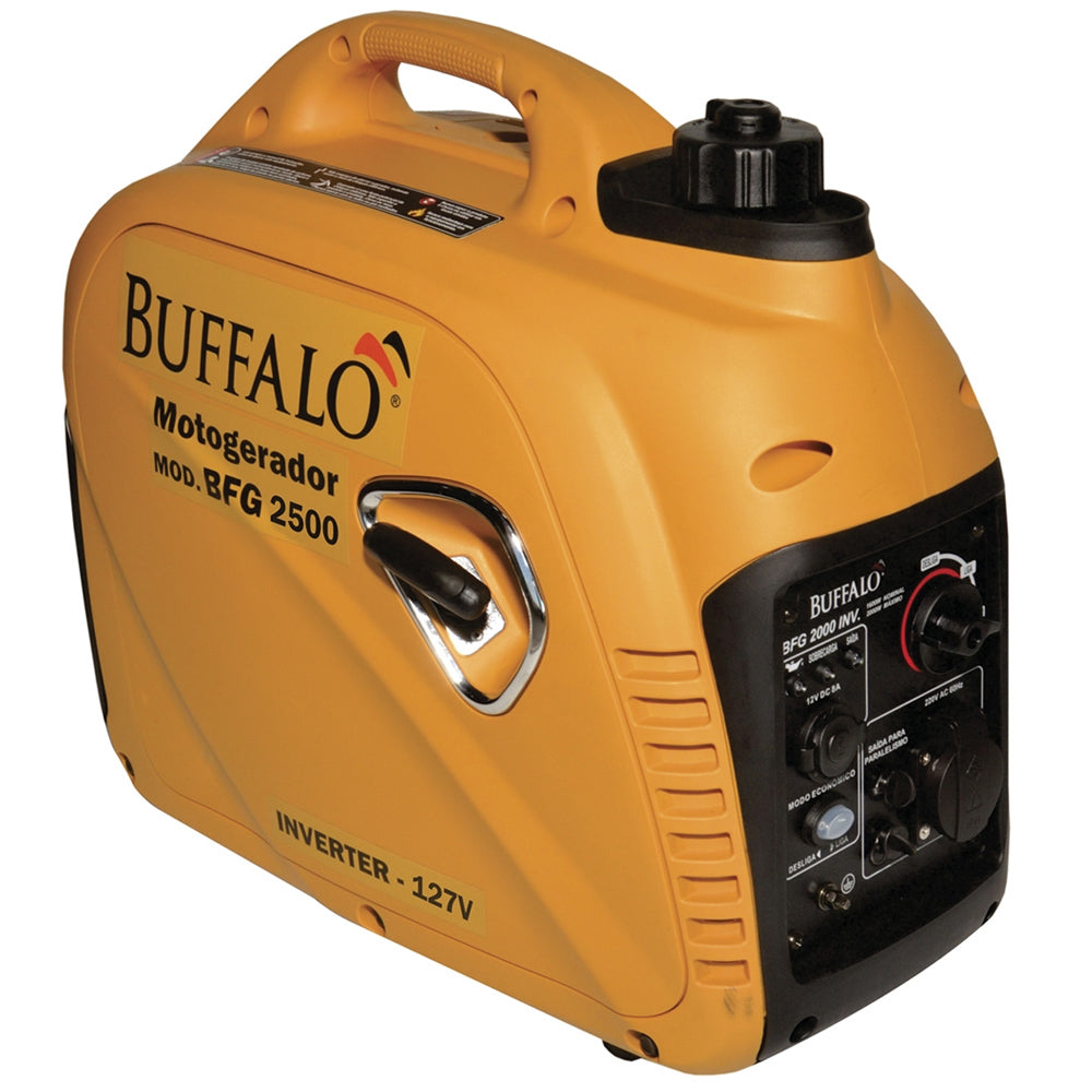GERADOR À GASOLINA INVERTER 4T BUFFALO BFG 2500 PARTIDA MANUAL 127V 2.5 KW