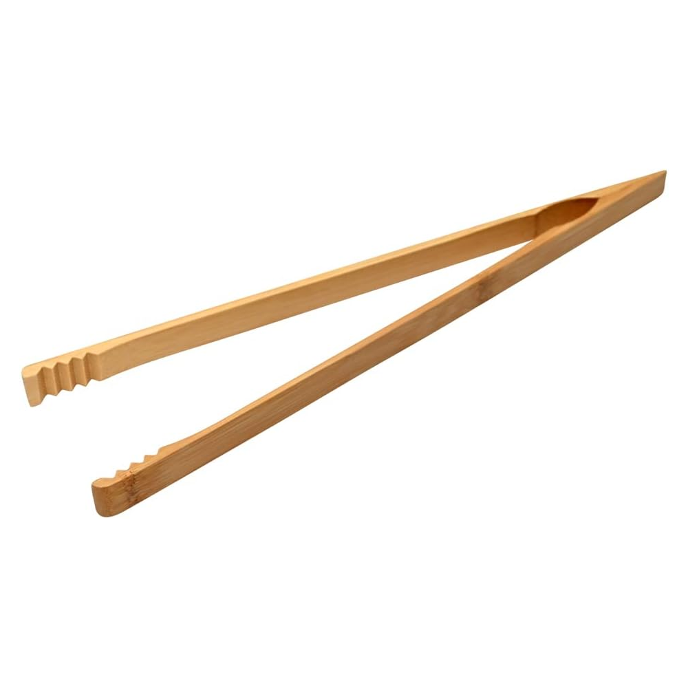 Pegador de Salada e Macarrão Pinça Culinária Reta Feita em Bambu Ecokitchen 36cm
