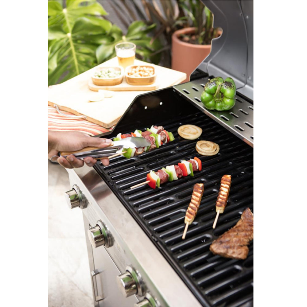 Churrasqueira a Gas de Carrinho Gourmet 4 Queimadores com 1 Queimador Lateral Inox Mimo Style