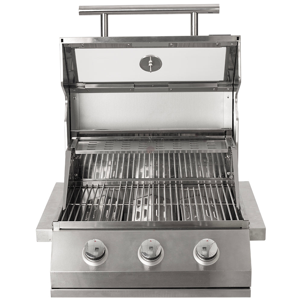 Churrasqueira a Gás para Embutir 3 Queimadores Gourmet Inox Mimo Style