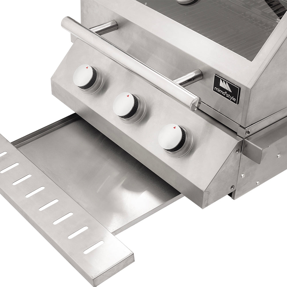 Churrasqueira a Gás para Embutir 3 Queimadores Gourmet Inox Mimo Style