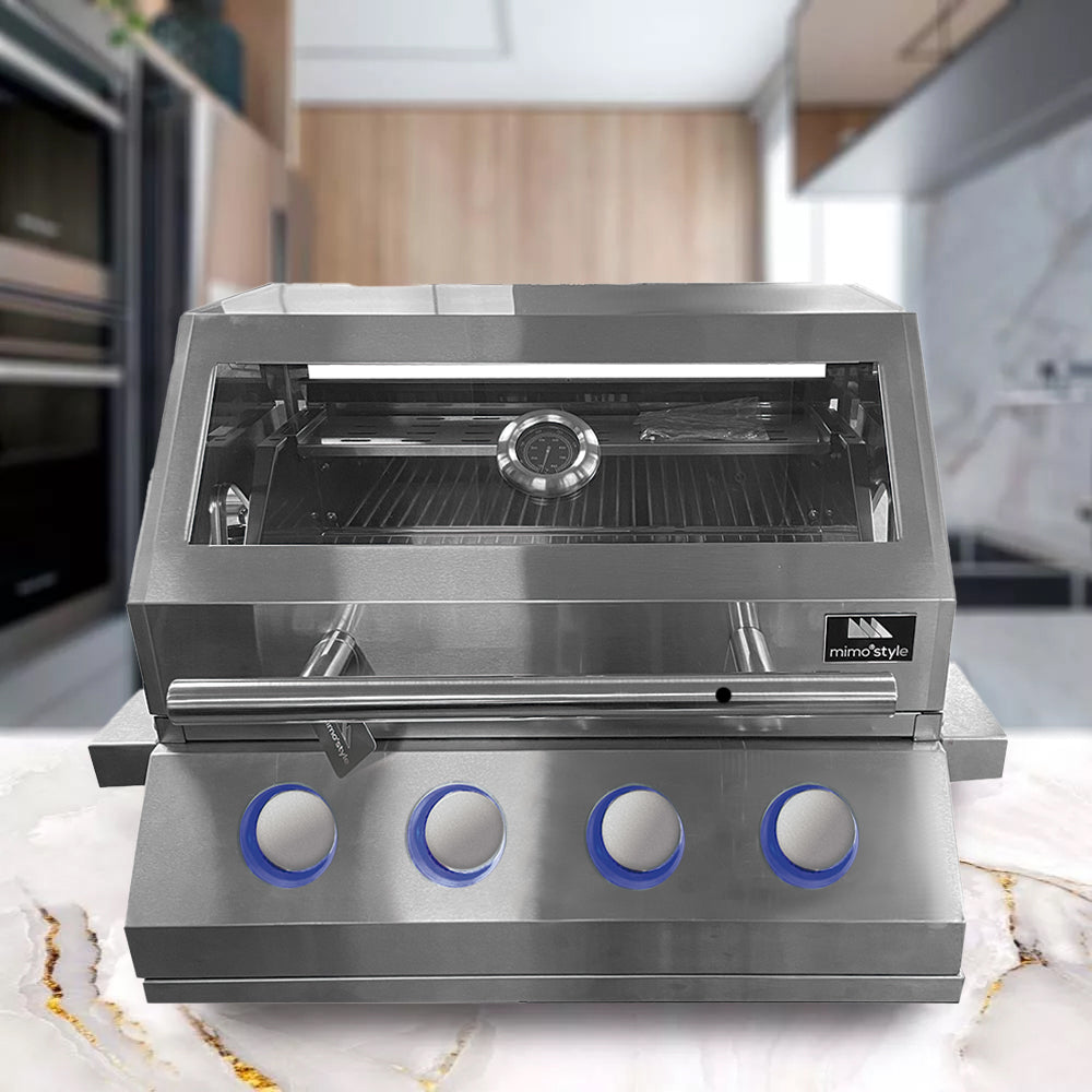 Churrasqueira a Gás para Embutir 4 Queimadores Gourmet Inox Mimo Style