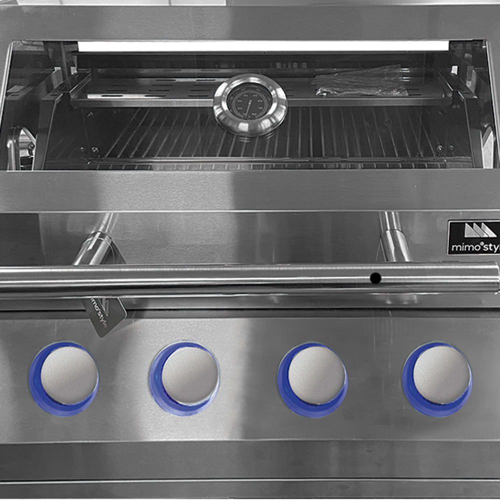 Churrasqueira a Gás para Embutir 4 Queimadores Gourmet Inox Mimo Style