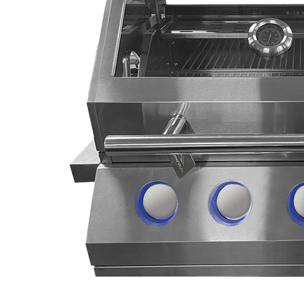 Churrasqueira a Gás para Embutir 4 Queimadores Gourmet Inox Mimo Style