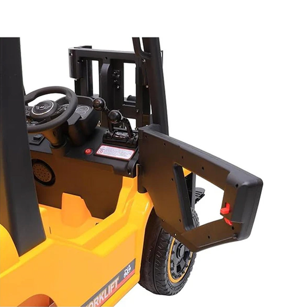 Carrinho Empilhadeira Elétrica Infantil Zippy Toys 12v Amarelo com Controle Remoto 