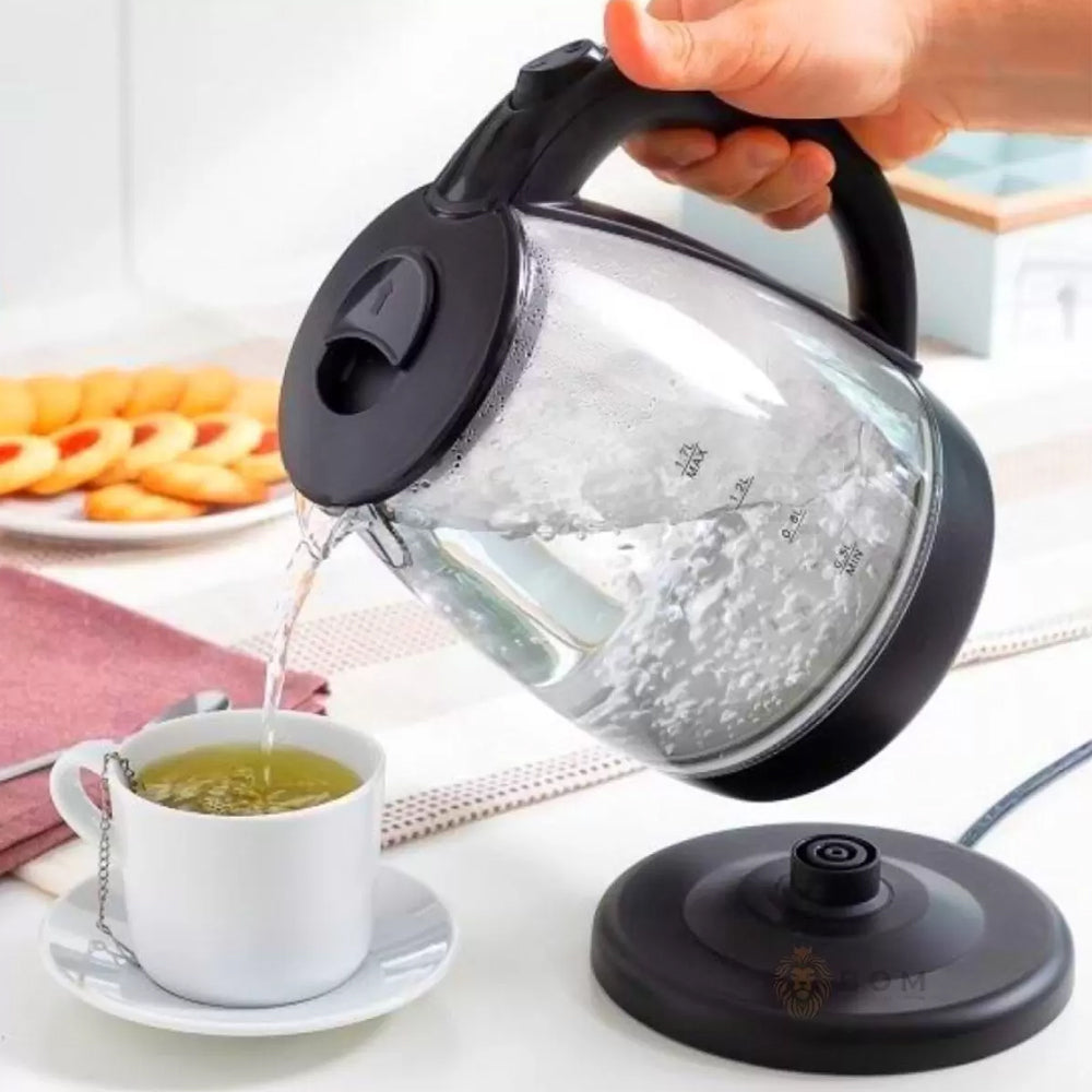 Jarra De Vidro Elétrica Chaleira Transparente Com Led 1,8 Litros