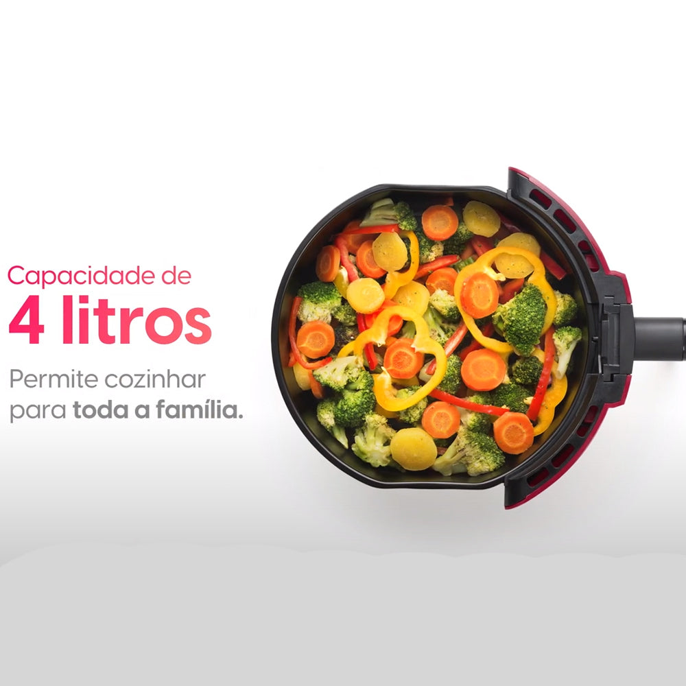 FRITADEIRA ELETRICA SEM ÓLEO QUICK FRYER ELGIN PRETA COM CAPACIDADE PARA ATÉ 4L 