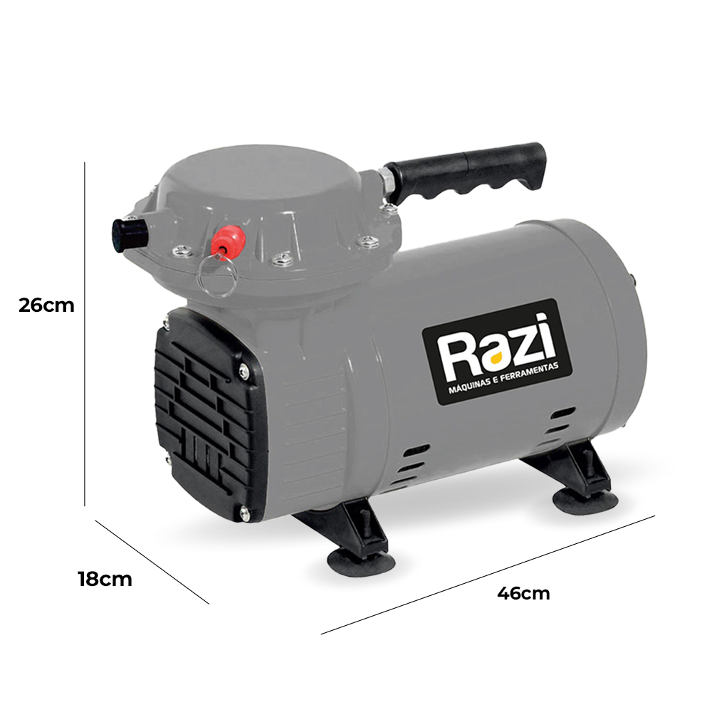 Compressor de Ar Direto 0,5cv 450w Rz-cadb Bivolt Razi