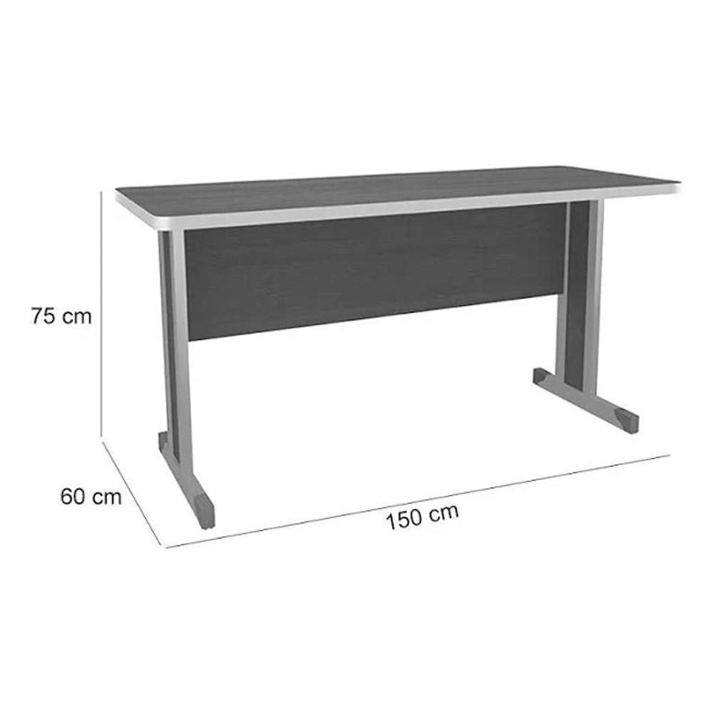 MESA COM GAVETEIRO ESCRITÓRIO HOME OFFICE 1,5M 2 GAVETAS