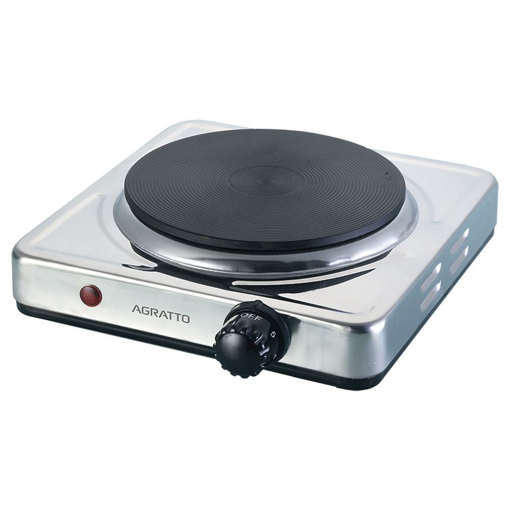 Fogão Elétrico de Mesa 1 Boca Portátil 1500w Inox 220v Agratto