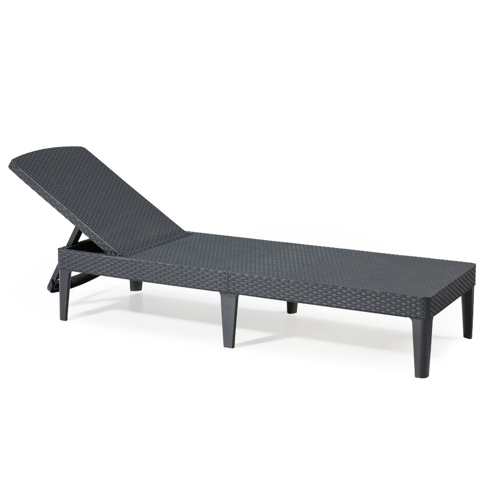 Espreguiçadeira Piscina Keter Jaipur Dobrável com 4 Ajustes de Encosto