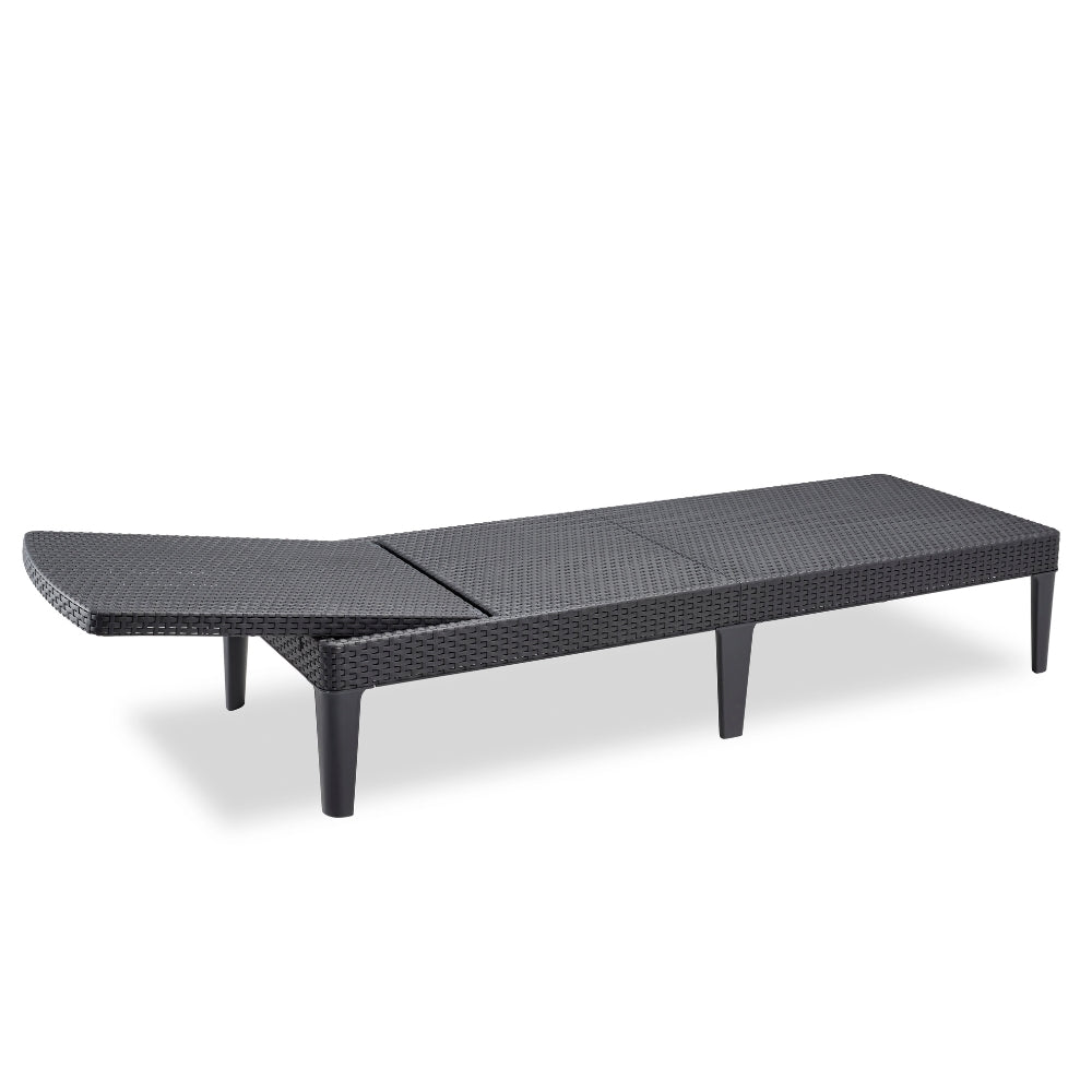 Espreguiçadeira Piscina Keter Jaipur Dobrável com 4 Ajustes de Encosto