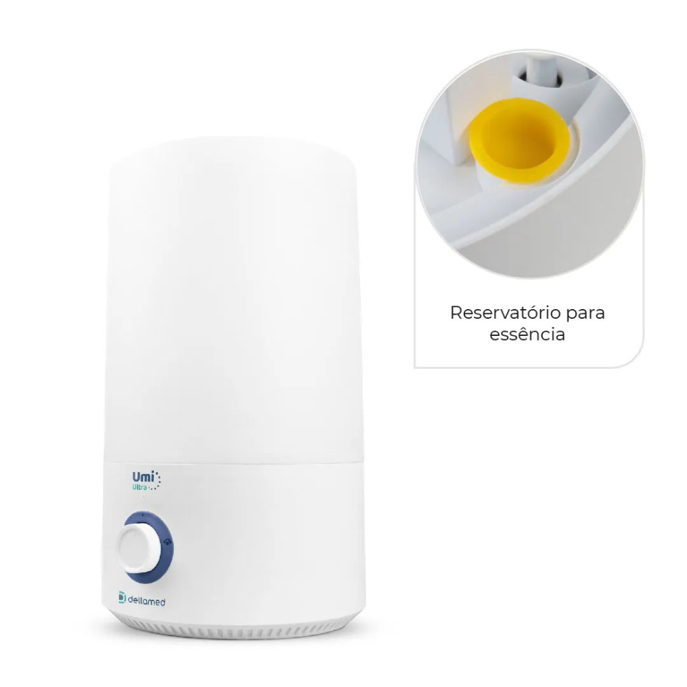 Combo 2 Umidificador Ultrassônico 4,3 Litros Umi Ultra Dellamed Branco Bivolt