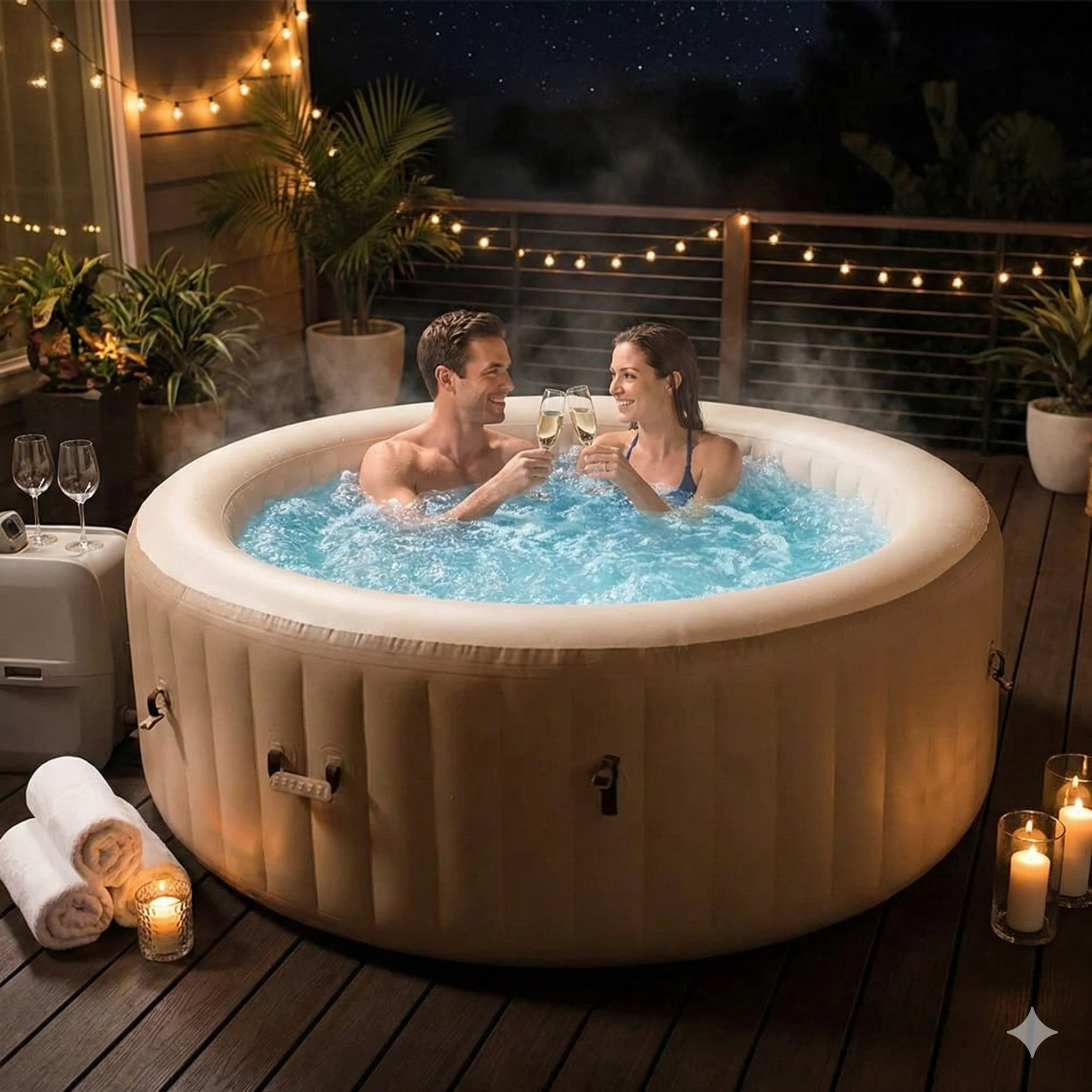 Banheira Ofurô Hidro Piscina Spa Inflável 795 Litros com Bomba Filtro Aquecedor e Bolhas 127v