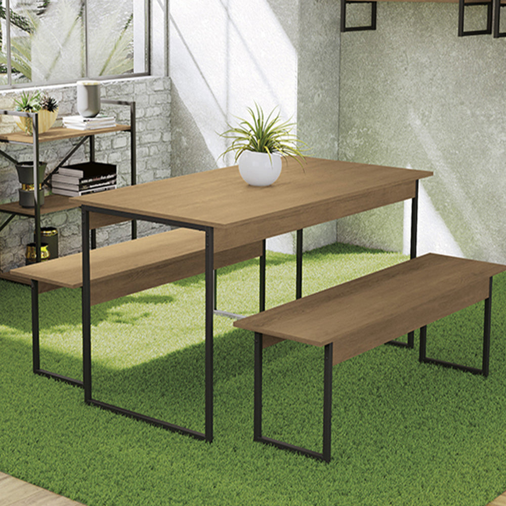 Conjunto Mesa Estilo Industrial com 02 Bancos Freijo Kapesberg